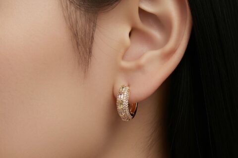 Simple Platinum Plated Earring