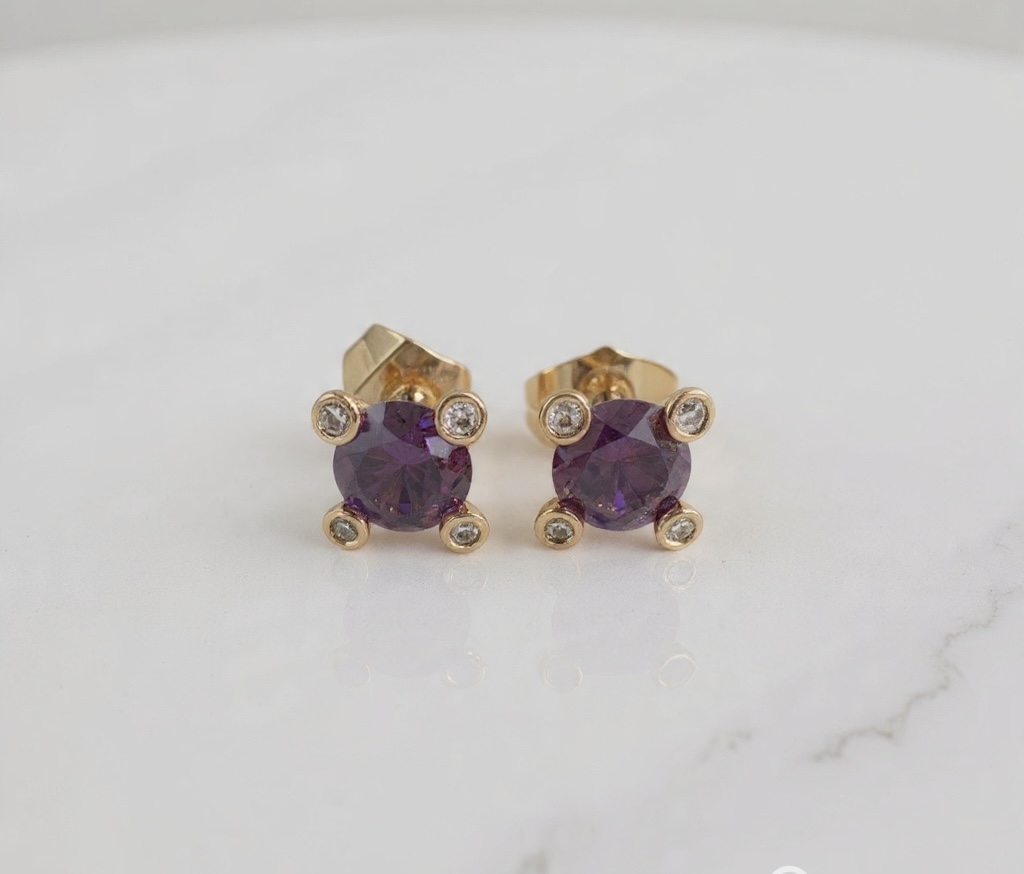 Minimal Spark Stud Earrings-ZE-ST-10