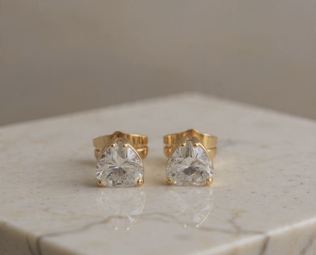Crystal Shine Stud Earrings-ZE-ST-16