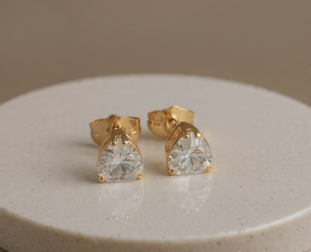 Crystal Shine Stud Earrings-ZE-ST-16 - Image 2