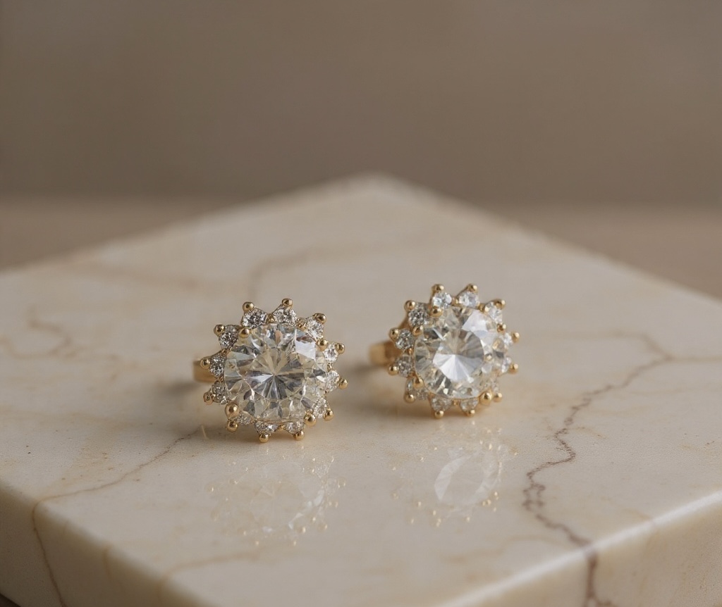 Everyday Crystal Stud Earrings-ZE-ST-17 - Image 2