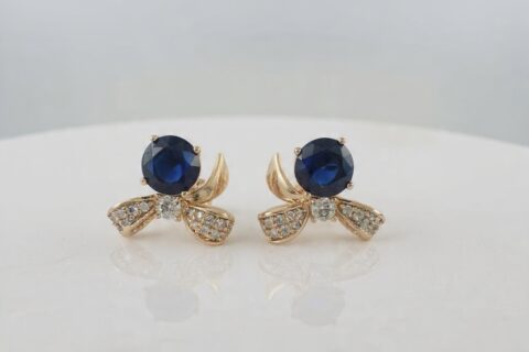 Moon Stud Earrings-ZE-ST-24