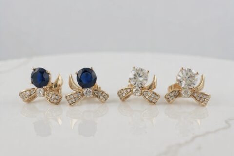 Everyday Wear Gold Stud Earrings-ZE-ST-30