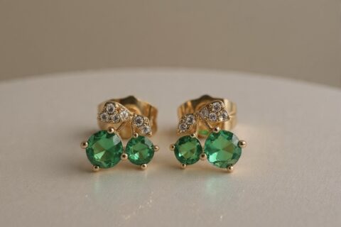 Soft Glow Stud Earrings-ZE-ST-7
