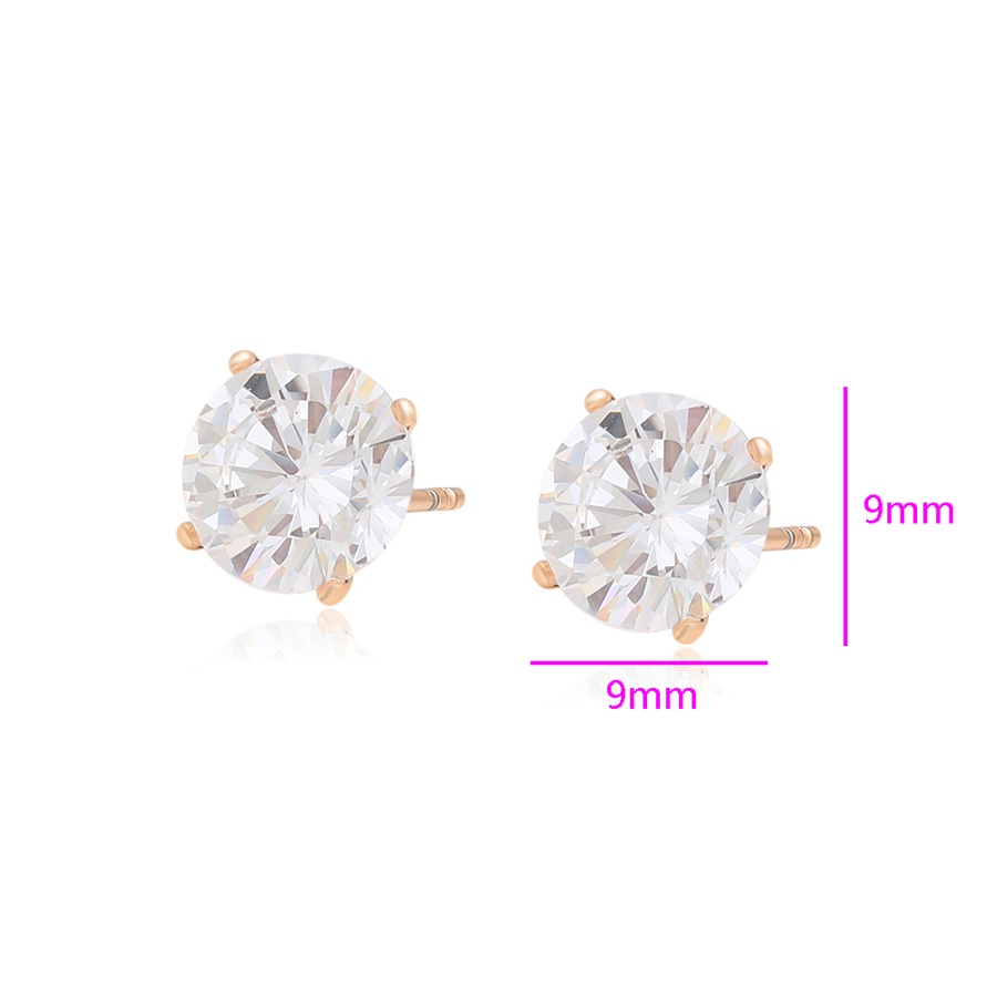 Daily wear fashion simple 18K gold color 9mm earring - Image 2