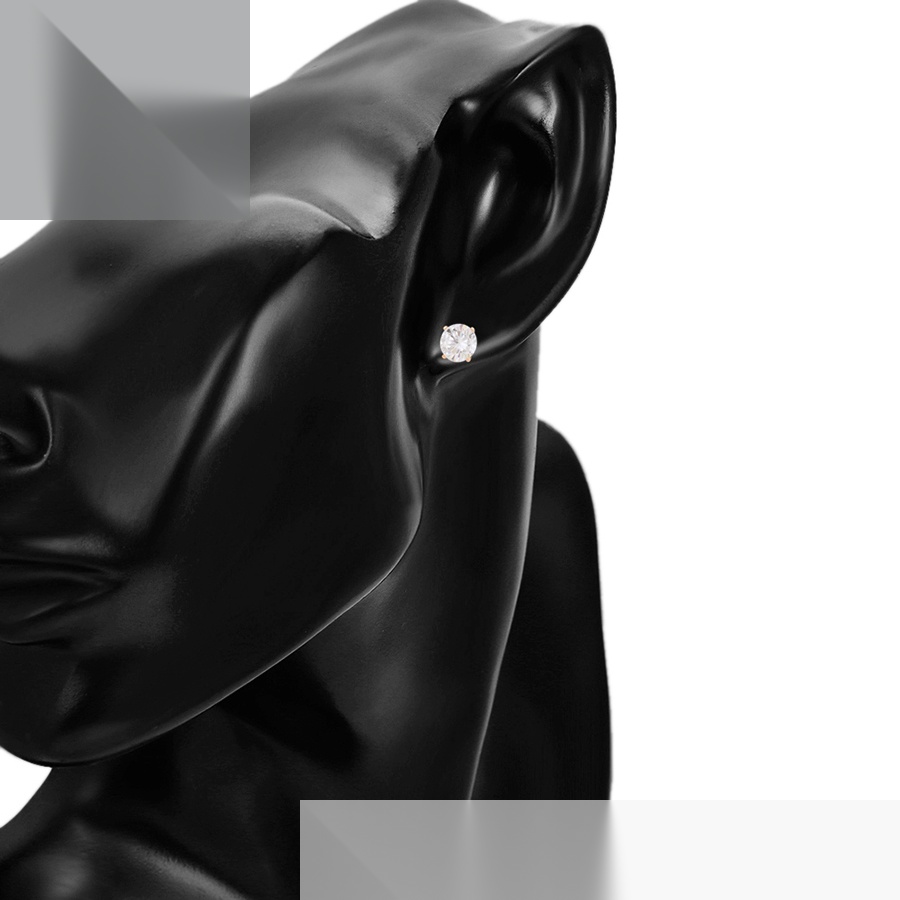 Daily wear fashion simple 18K gold color 9mm earring - Image 4