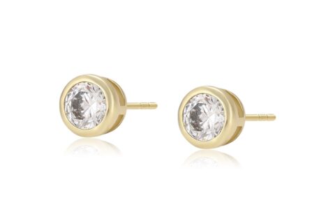 Daily wear fashion simple 14K gold color 6mm earring