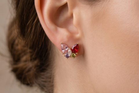 Timeless Multi Color Stud Earring