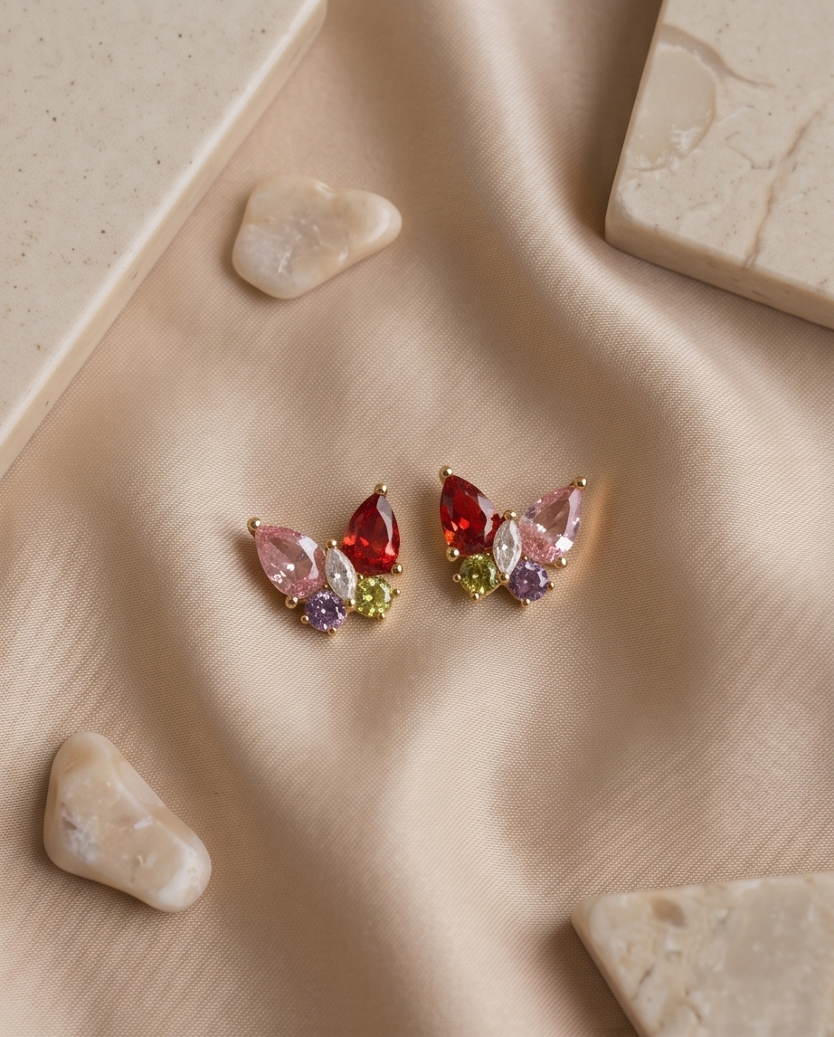 Timeless Multi Color Stud Earring - Image 2