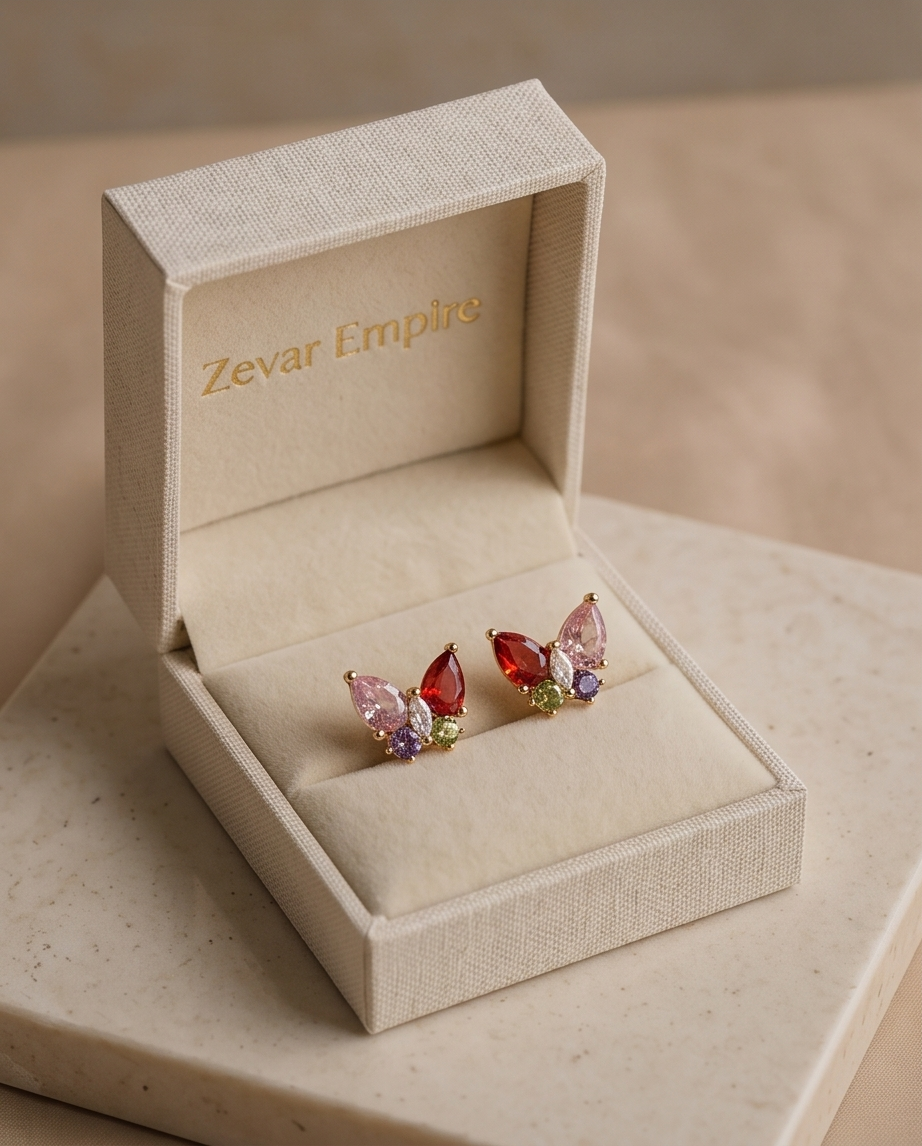 Timeless Multi Color Stud Earring - Image 3