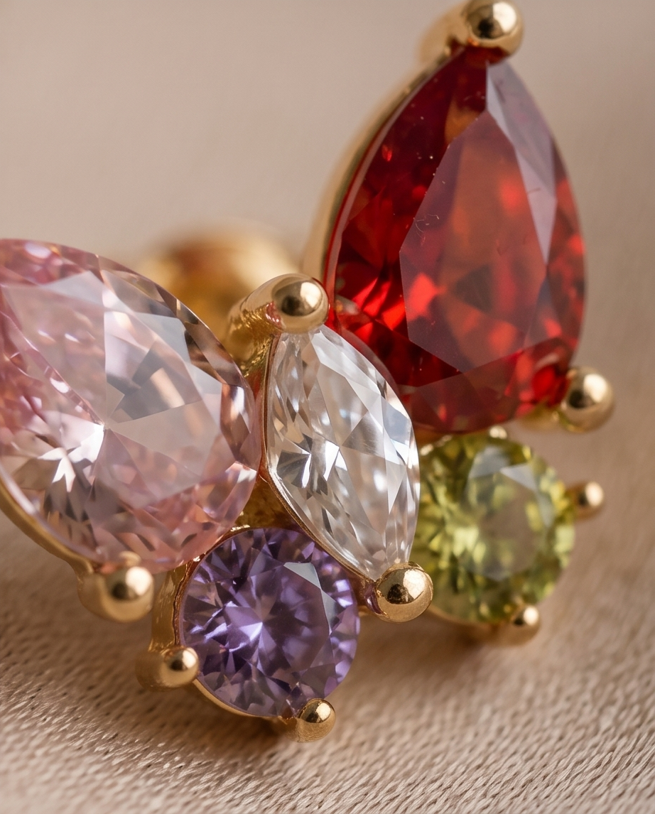 Timeless Multi Color Stud Earring - Image 4