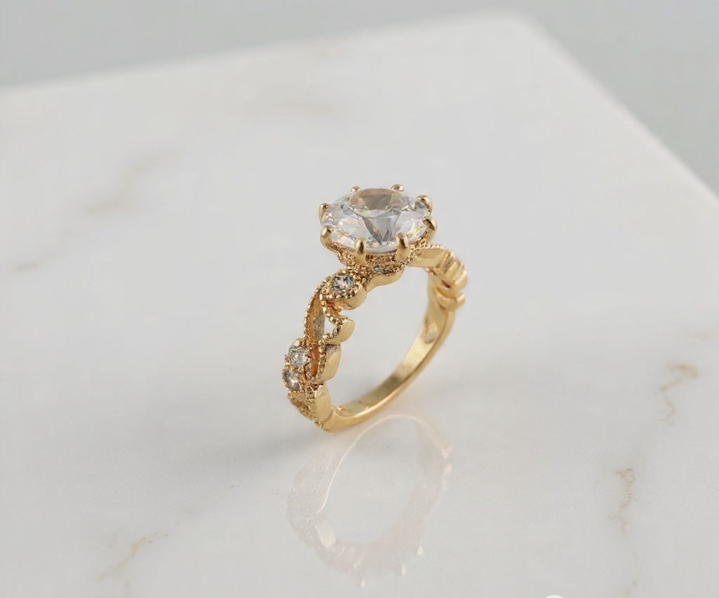 Premium Daily Wear Ring – 18K Gold Plated - ZE-R-2 - Image 2