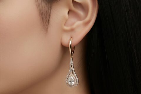 Luxe Teardrop Crystal Dangle Earrings