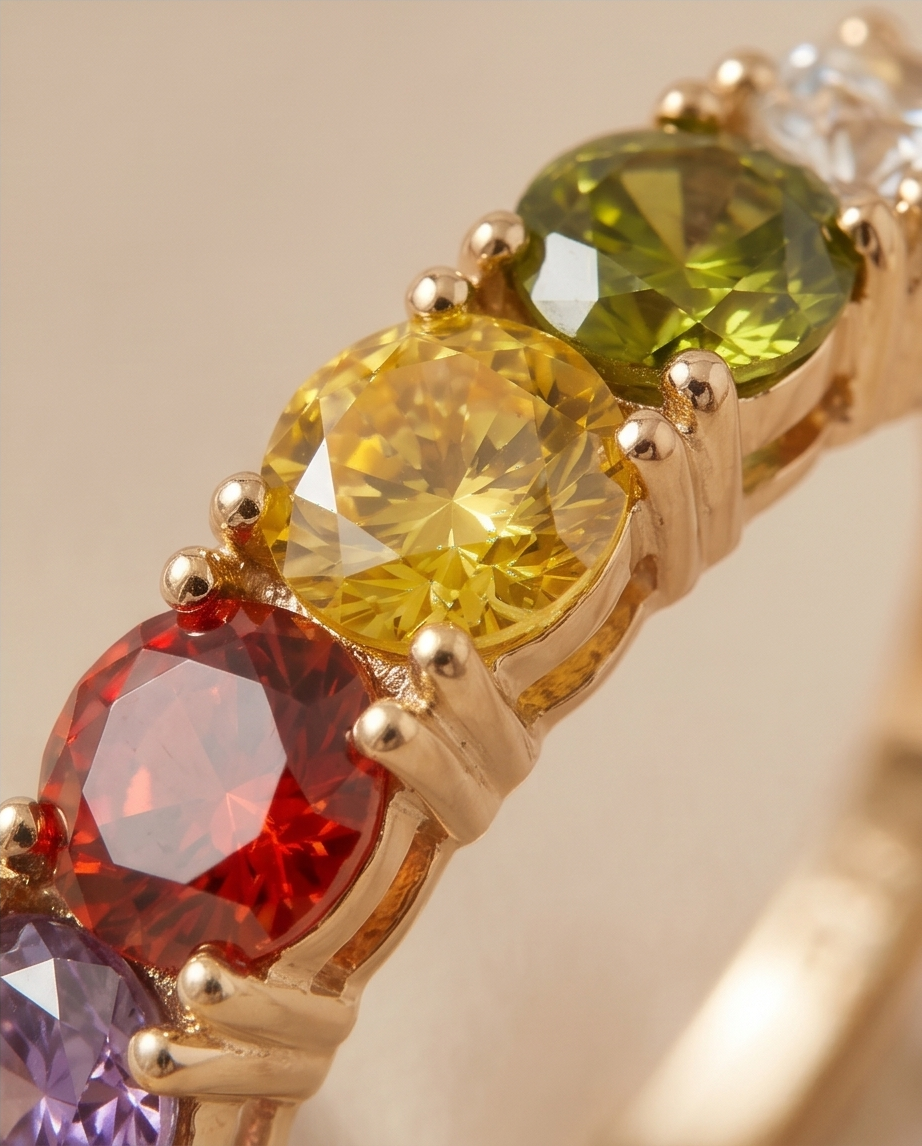 Premium Daily Wear Ring – Multi Stone - Image 4