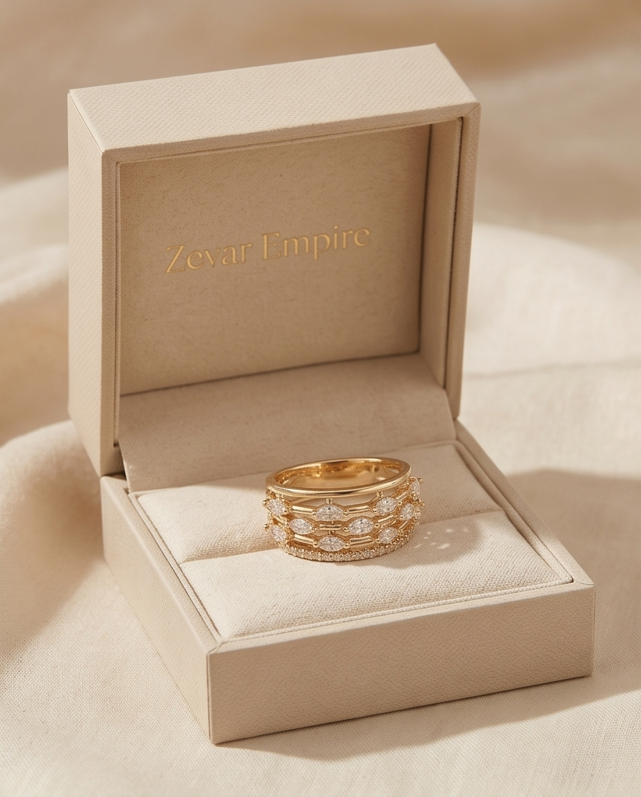 Luxe Multi-Layer Crystal Band Ring - Image 3