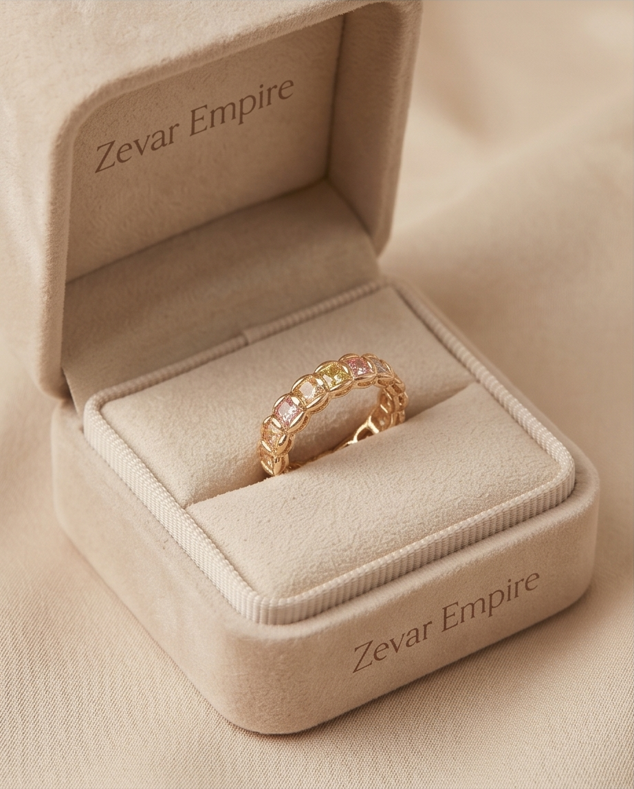 Daily wear ring - multi stone