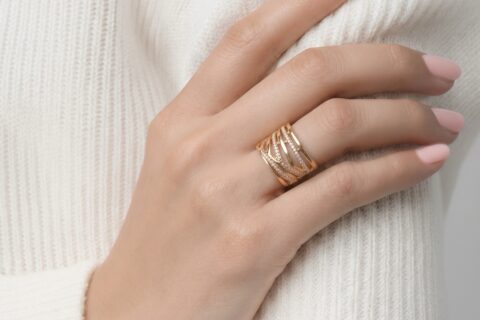 Luxe Multi-Layer Crystal Band Ring