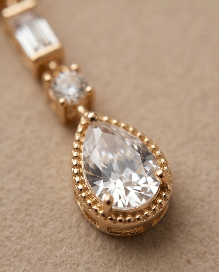 Elegant Multi-Stone Teardrop Dangle Earrings - Image 4